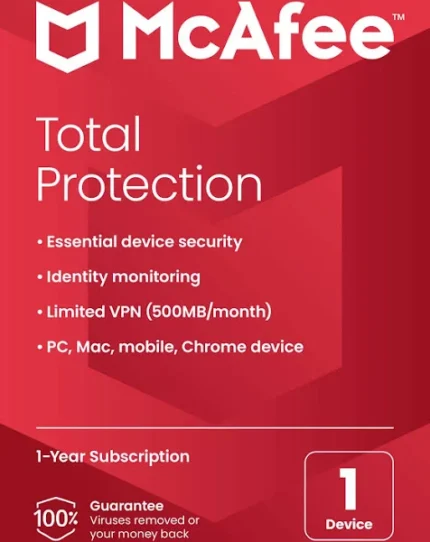 Mcafee Total Protection 1PC 1Y